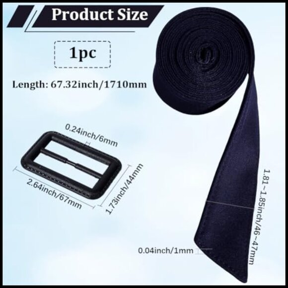 Adjustable Overcoat Waistband with Buckle Cloth Sash Belt main image 4
